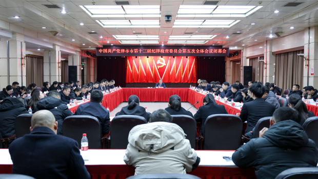 中共津市市第十三届纪律检查委员会第五次全体会议举行闭幕会